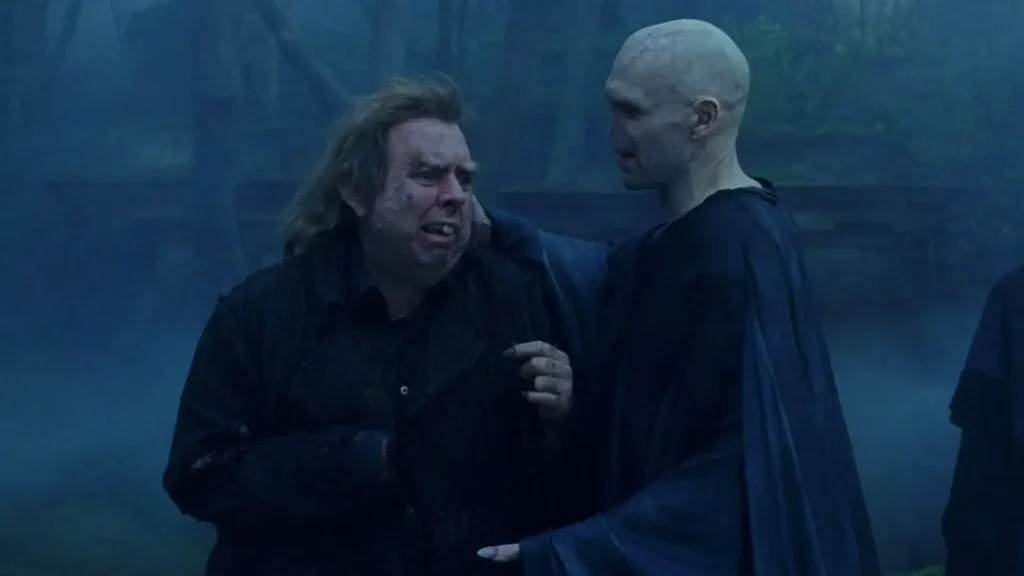 Voldemort y Peter Pettigrew en Harry Potter y el cáliz de fuego, 2005.