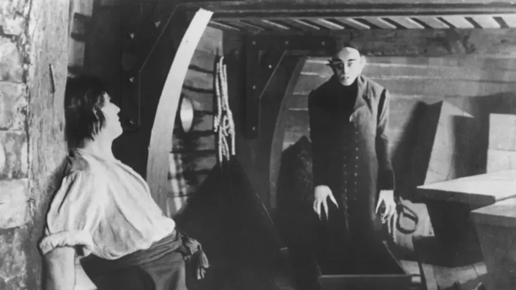 Escena del barco en Nosferatu, 1922.